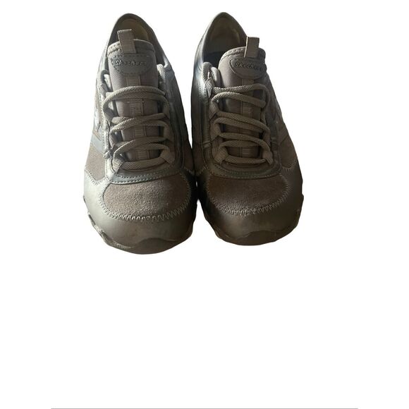 Skechers Womens Brown and Gold Lace Up Walking Athletic Sneakers Shoes Size 9.5 - Picture 3 of 12